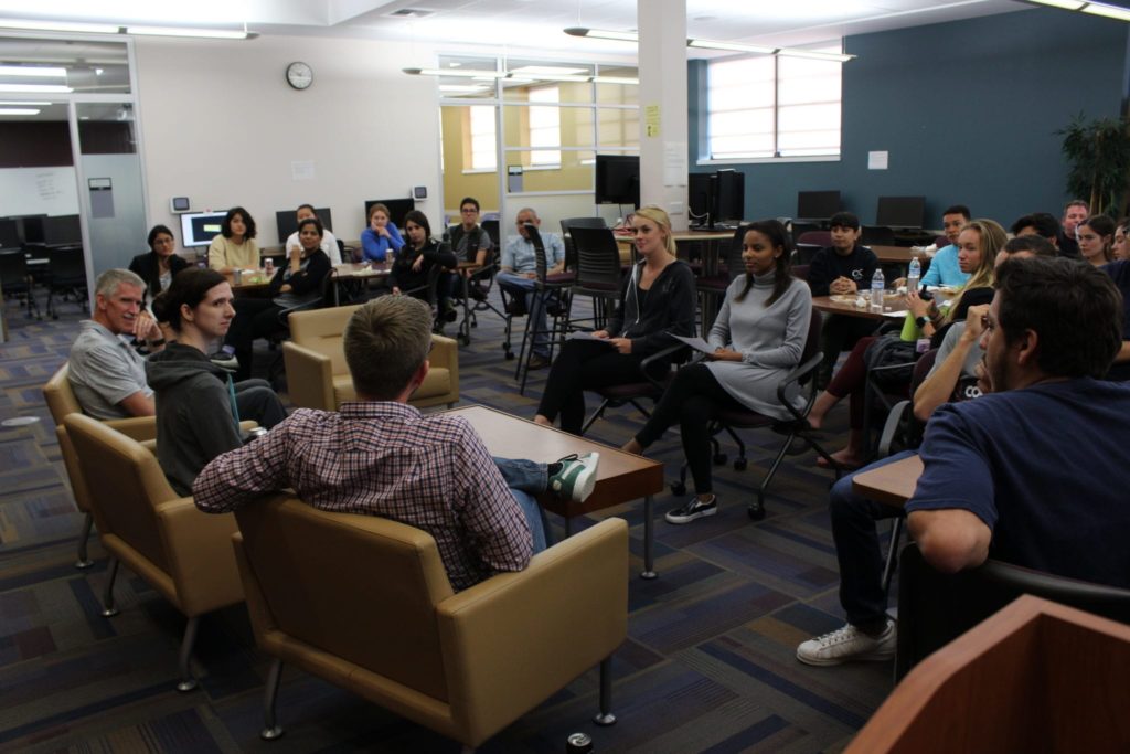 LMU Seaver College students listening to faculty