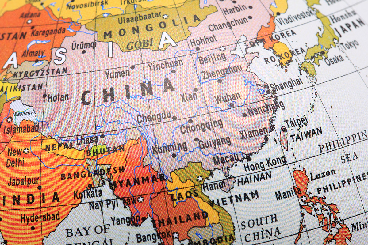 A map of China