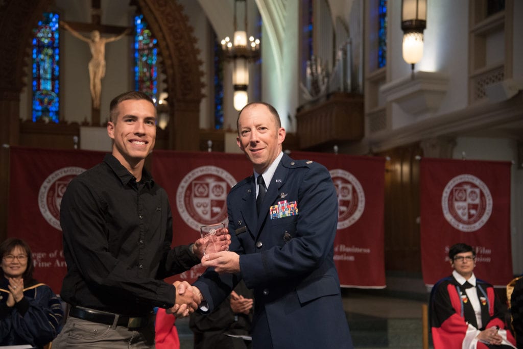 2018 Academic Awards Convocation Honorees receiving awards