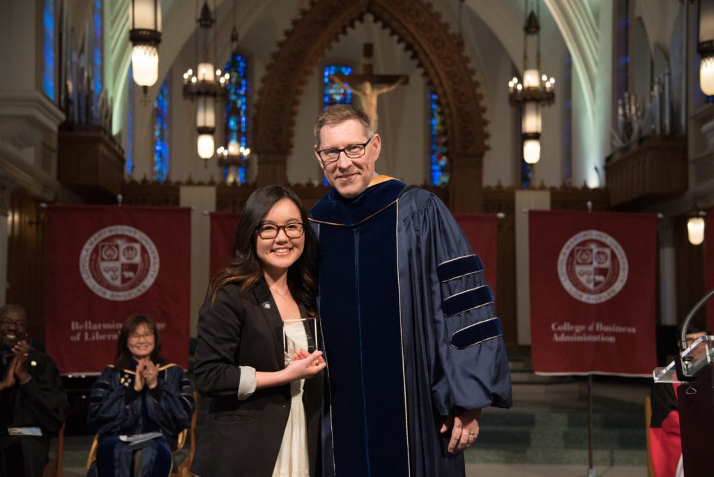 2018 Academic Awards Convocation Honorees receiving awards