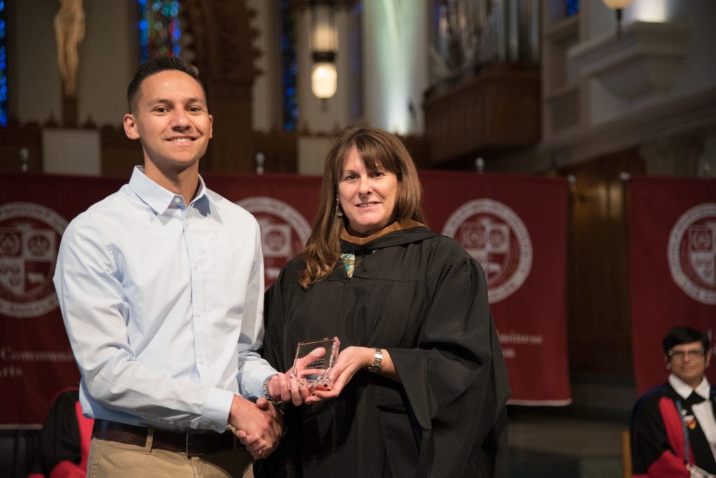 2018 Academic Awards Convocation Honorees receiving awards