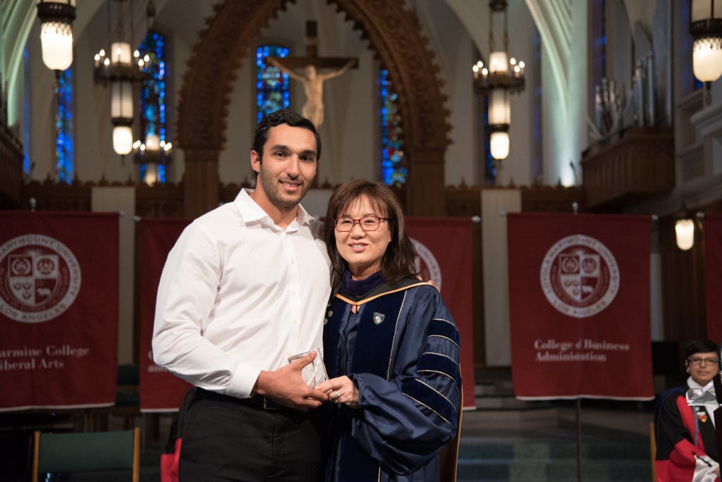 Dean Tina Choe and 2018 Commencement Honoree