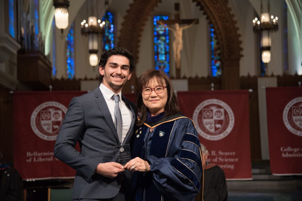 Dean Tina Choe and 2018 Commencement Honoree
