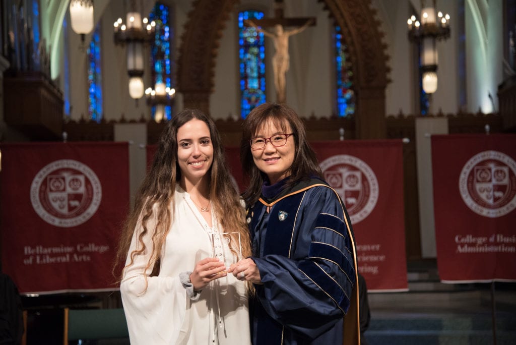 Dean Tina Choe and 2018 Commencement Honoree