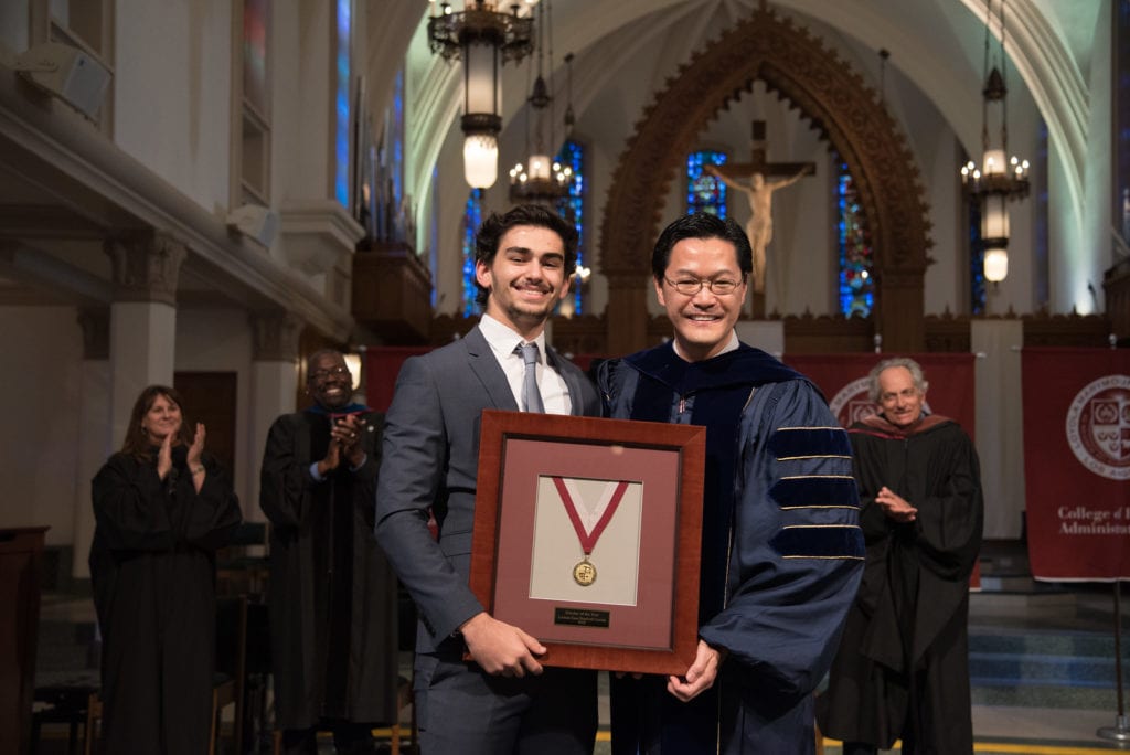 2018 Commencement Honoree with Provost Poon