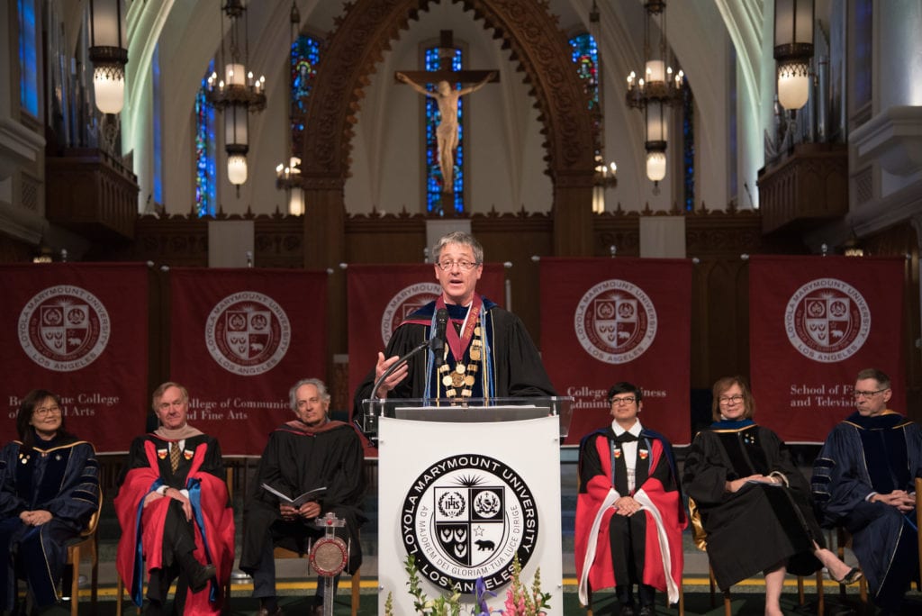 President Timothy Law Snyder speaking at Academic Convocation Awards