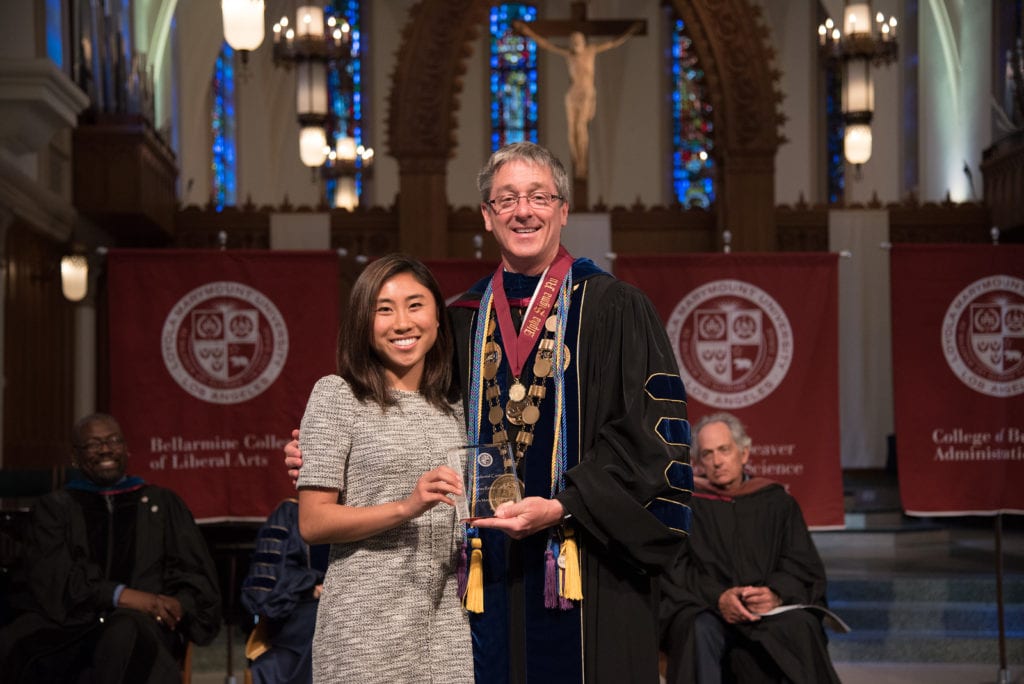 President Timothy Law Snyder with 2018 Convocation Honoree