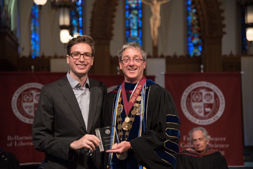 President Timothy Law Snyder with 2018 Convocation Honoree