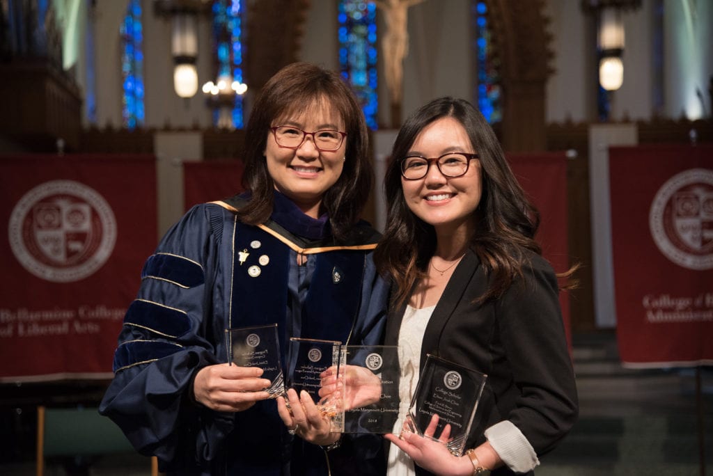 Dean Tina Choe and 2018 Commencement Honoree
