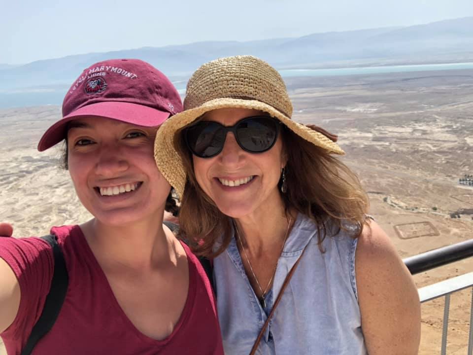 Faculty and an LMU student on their study abroad trip to Israel