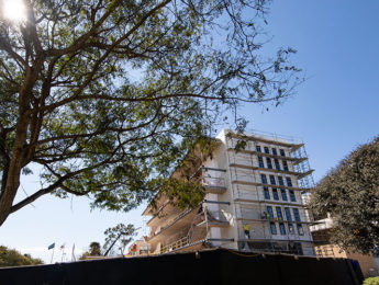 SFTV-Pavilion under construction on LMU campus