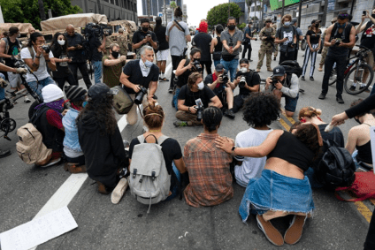 Students protesting for Black Lives Matter