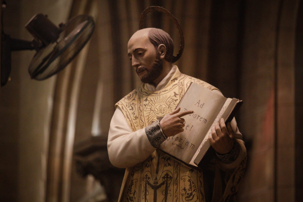Image of St Ignatius of Loyola in the church of the Sacred Heart of Jesus in Havana Cuba