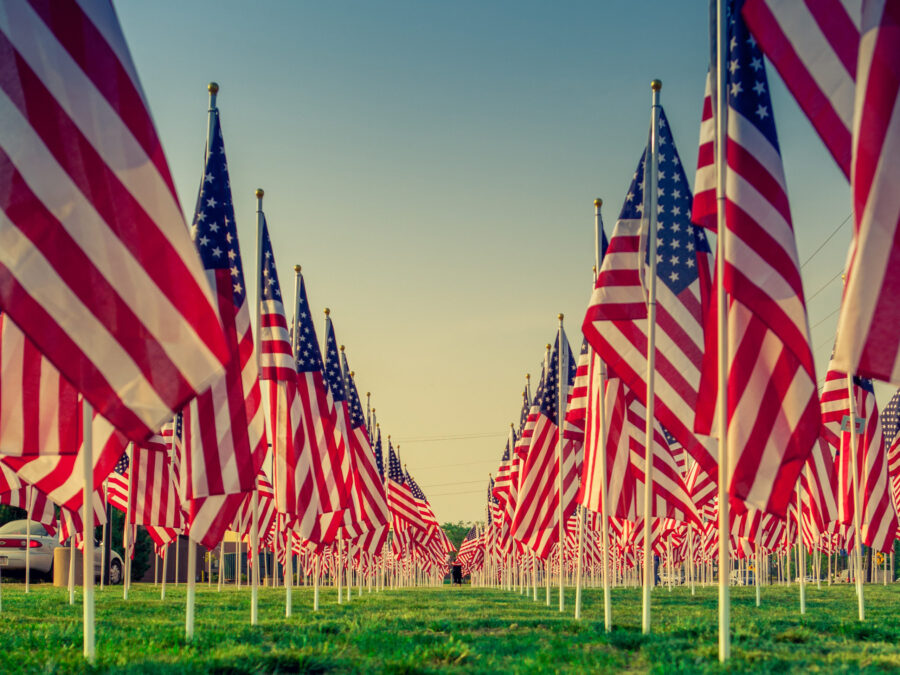 Image of American flags