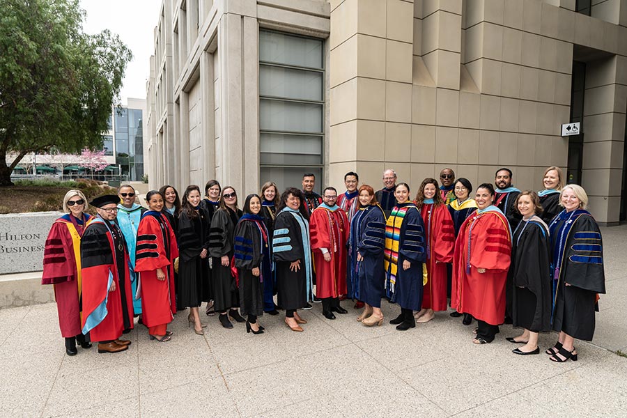 photo of LMU SOE faculty in regalia