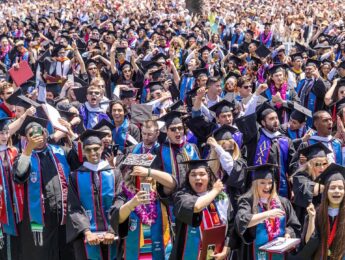 2022 Undergraduate Commencement crowd of LMU graduates