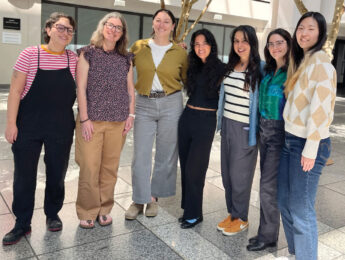 Pictured: Max Welmond, Josie Bennett, Kelly Sheridan, Anna Liza Evangelista, Alondra Bains, Hannah Checkwicz-Grosberg & Grace Seo