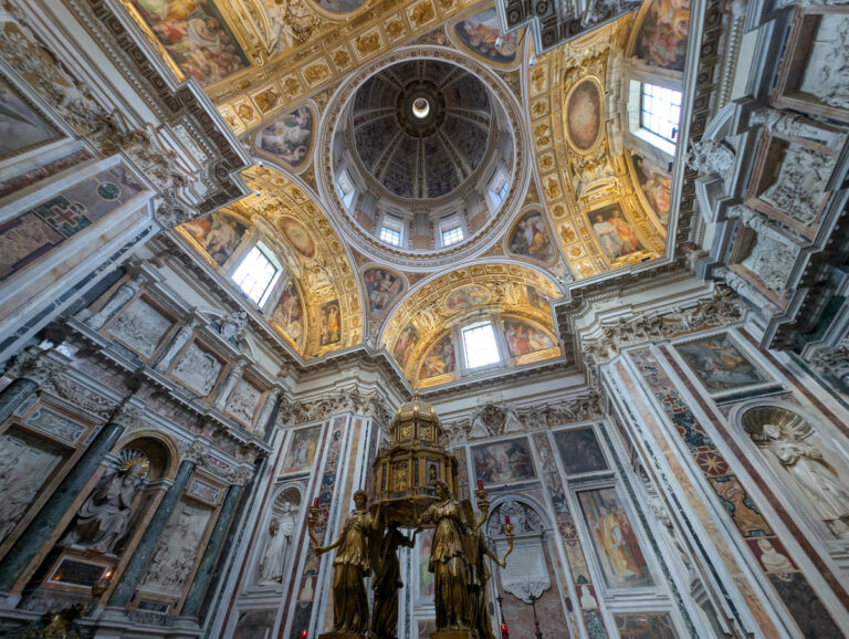 Rome, Italy - December 23, 2024: Wide angle view of the Sistine Chapel in the Papal Basilica of Santa Maria Maggiore