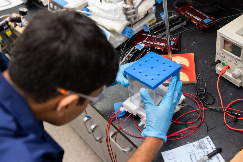 Ebrahim's lab studied how to cool metals this summer