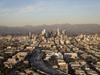 Downtown Los Angeles aerial view