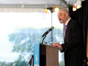 Justin Levitt at podium