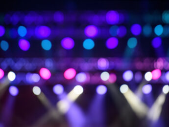 Colorful lights on a stage