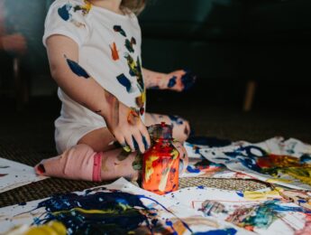 Child painting