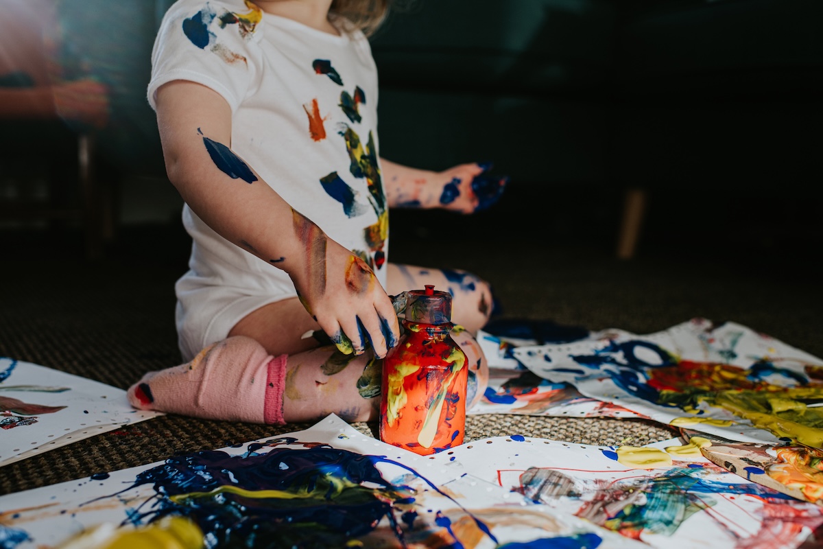 Child painting