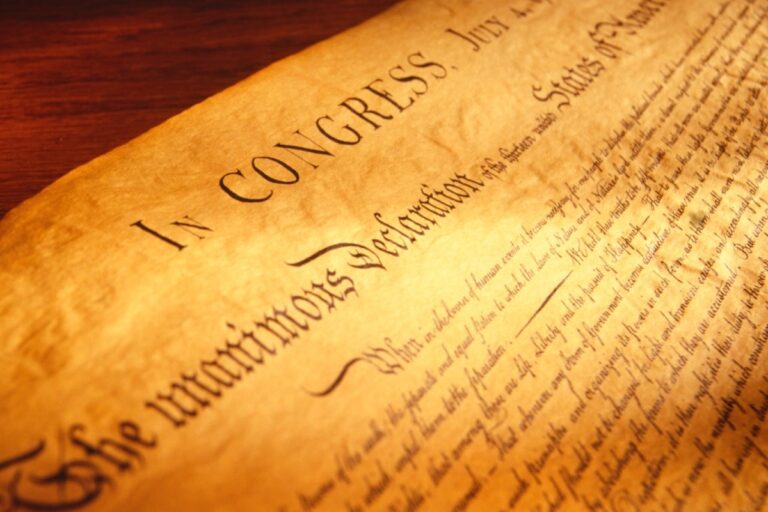 Photo of the Declaration of Independence