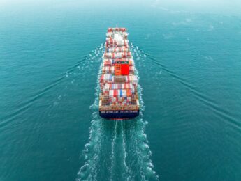 Barge with imported goods