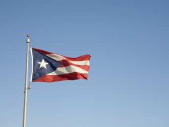 Flag of Puerto Rico flying
