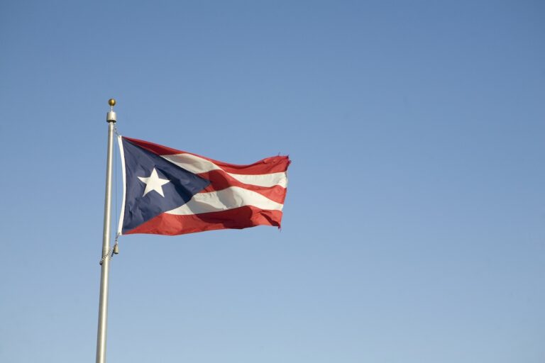 Flag of Puerto Rico flying