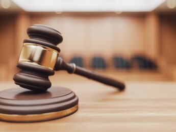 Gavel in a courtroom