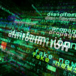 Disinformation media and abstract screen