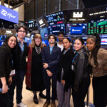 LMU students and CBA Dean Dayle Smith pictured at New York Stock Exchange