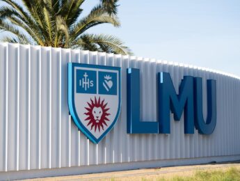 LMU signage on LMU Dr. entrance