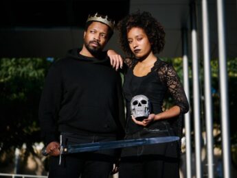Production still from Shakespeare on the Bluff's Hamlet