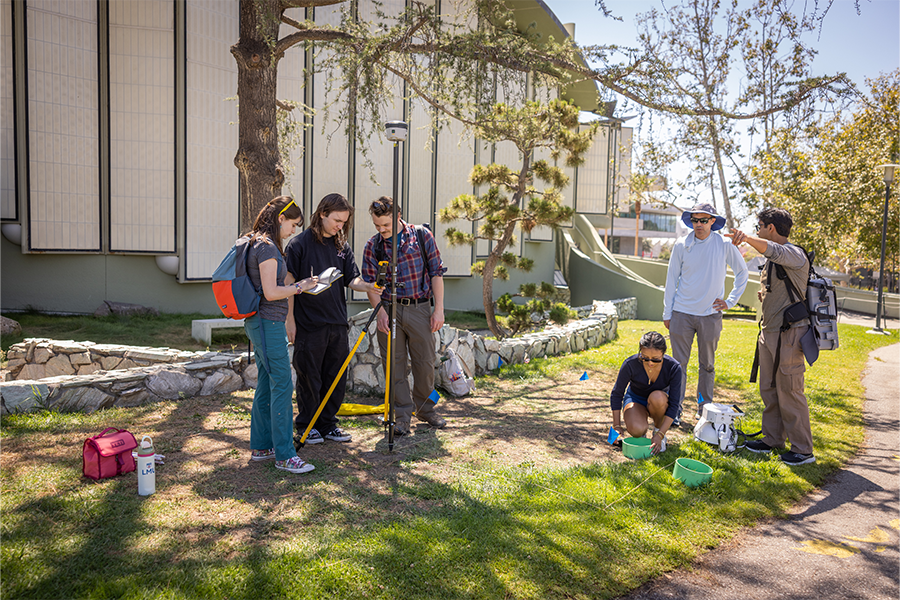 Two LMU student research teams doing field work at La Brea Tar Pits
