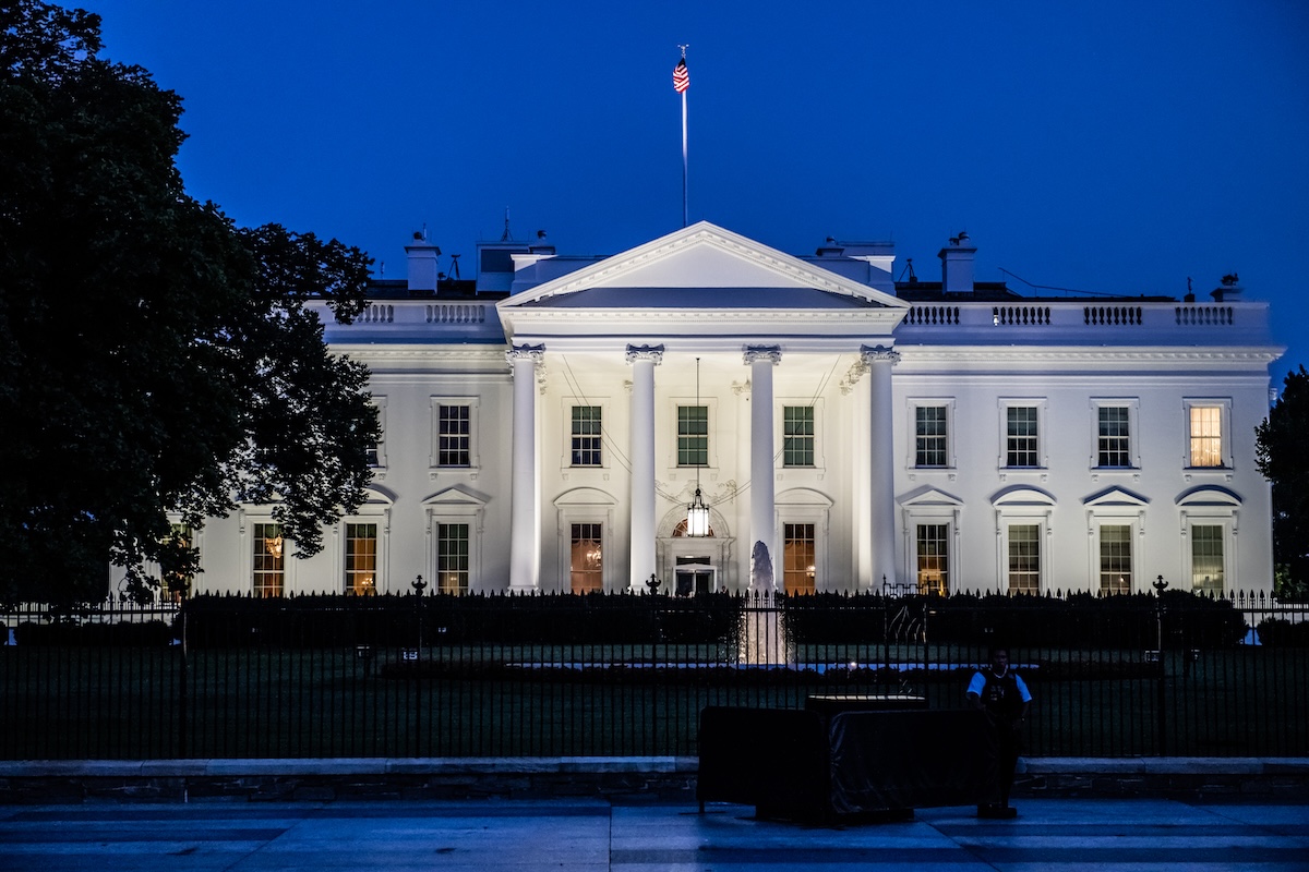 White House at dusk