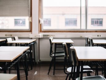 Interior of an empty classroom