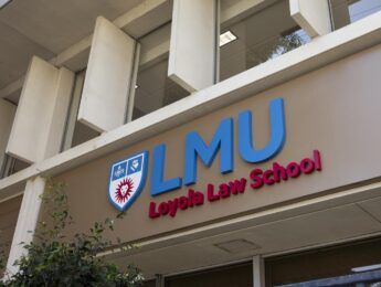 LMU Loyola Law School sign