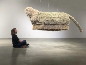 Phyllis Green, "Lion/ Lamb,” 2020. Resin, mixed media. 70 x 107 x 36 in. Courtesy of the artist and Laband Art Gallery. Photo credit © Waleska Santiago