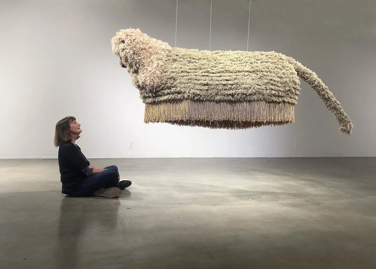 Phyllis Green, "Lion/ Lamb,” 2020. Resin, mixed media. 70 x 107 x 36 in. Courtesy of the artist and Laband Art Gallery. Photo credit © Waleska Santiago