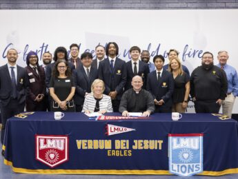 LMU-Verbum Dei signing event for new pathway program