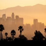 Hazy LA skyline
