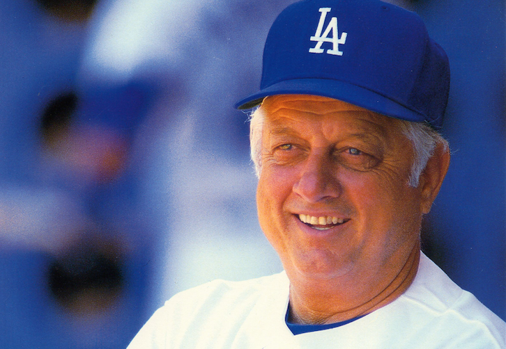 Tommy Lasorda, legendary Los Angeles Dodgers manager, has