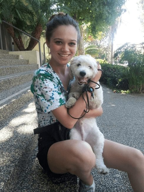 Alana Slavin with her dog