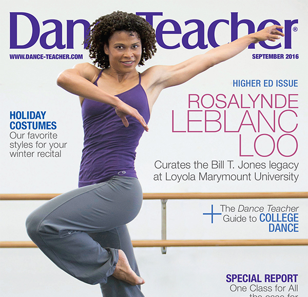 LeBlanc Loo on the cover of Dance Teacher magazine