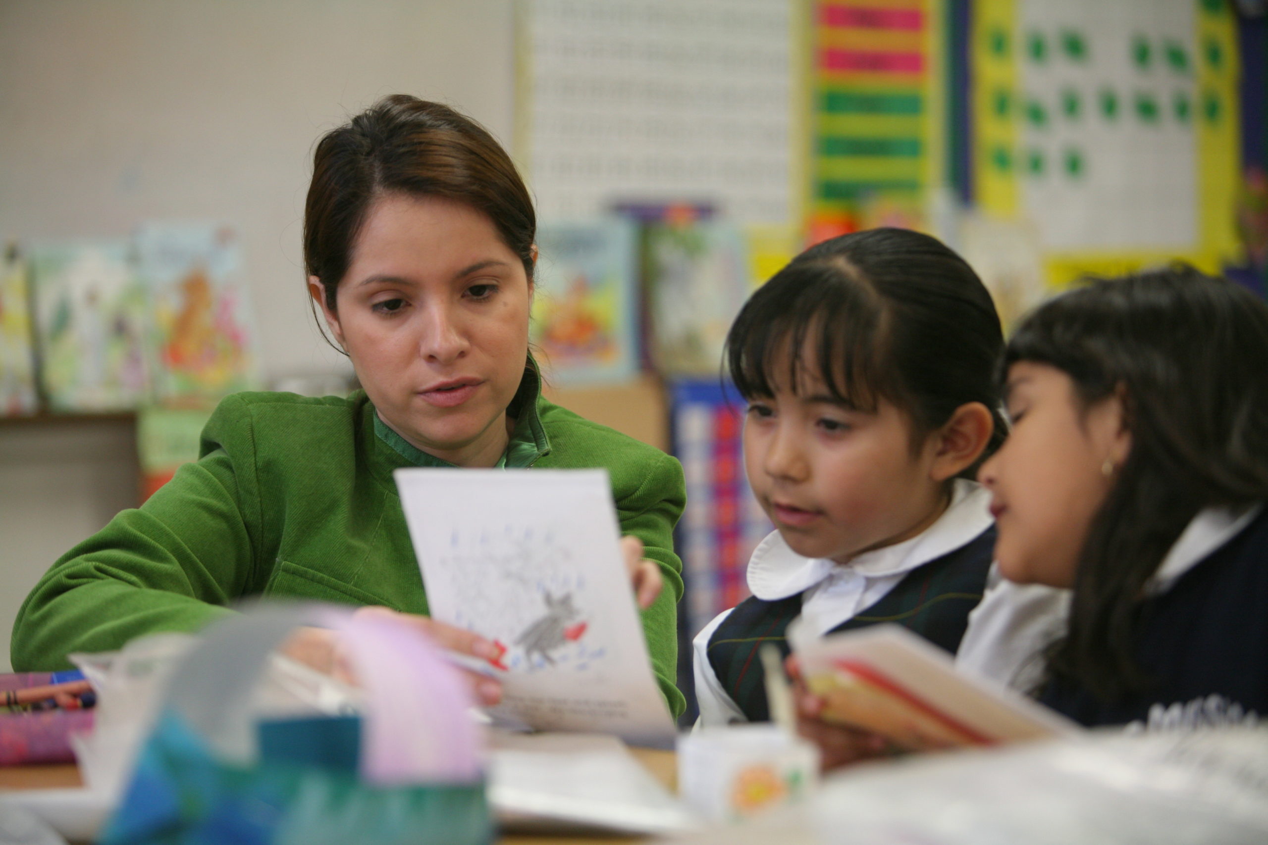 Candid views of classes, teachers and students of the Dolores MIssion School in Los Angeles.