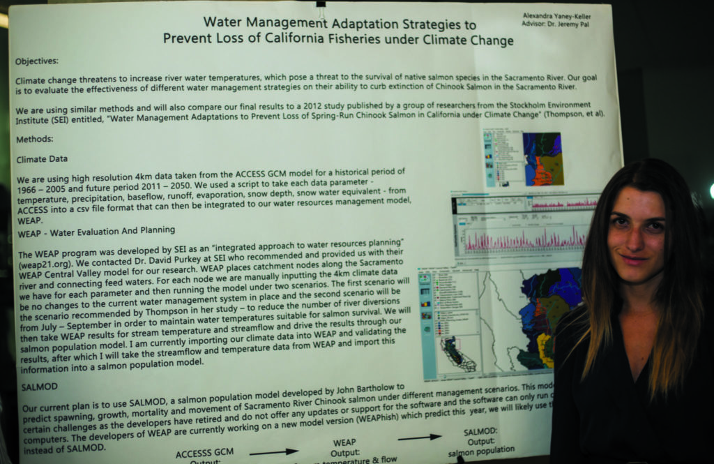 A Seaver student and her research poster